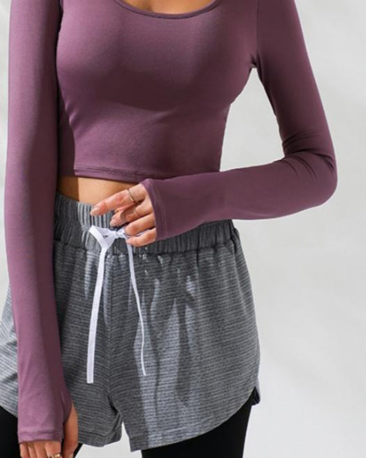 Integrated bra t-shirt - Amber