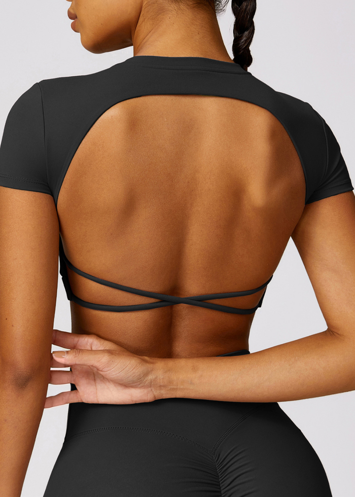 Short Sleeve T-shirt - Built-in Bra - Lina