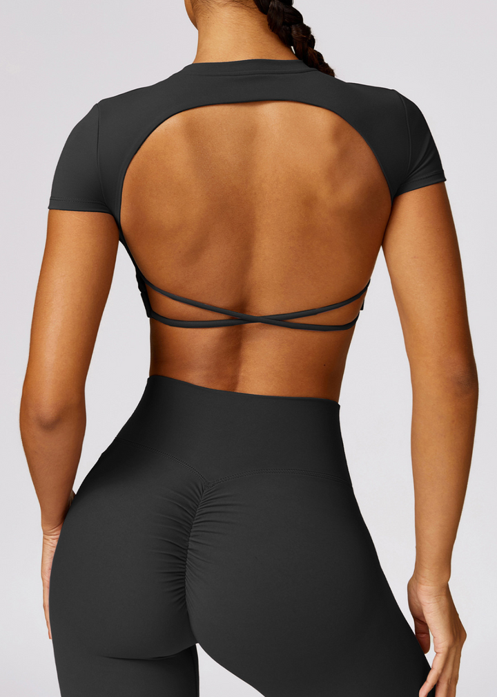 Short Sleeve T-shirt - Built-in Bra - Lina