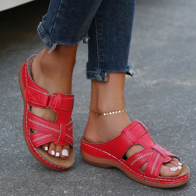 Gaia™ | Sandali ortopedici con zeppa da donna vintage