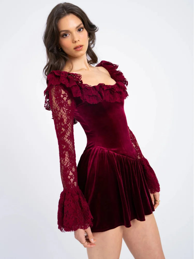 Joyce™ | Romantic velvet dress