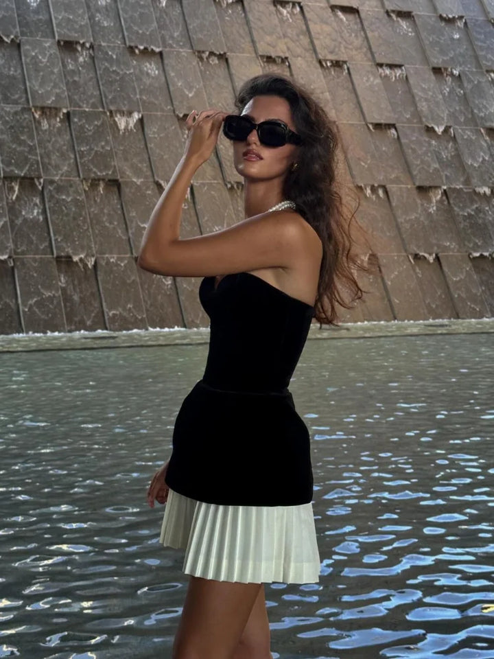 Mylah™ | Elegant contrast dress