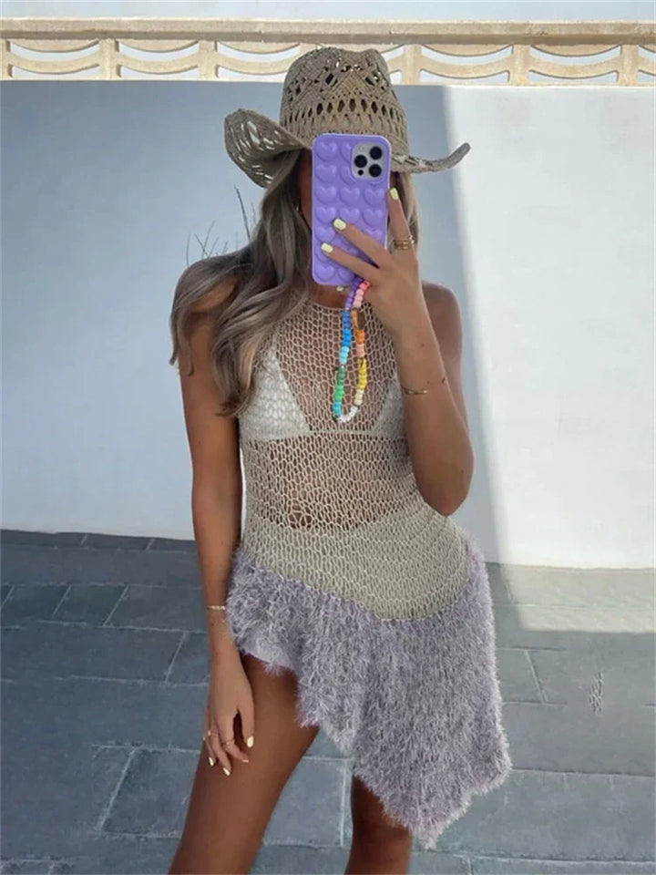 Paloma - Patchwork Vacation Tank Mini Dress