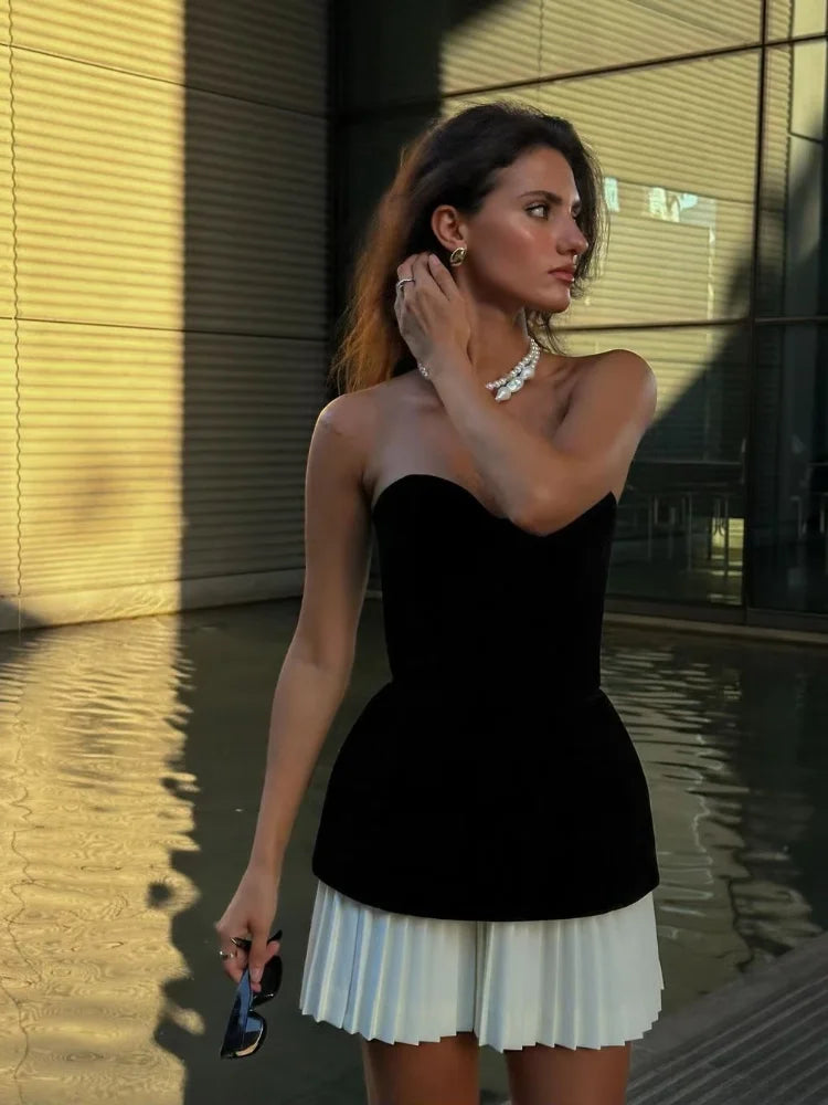 Mylah™ | Elegant contrast dress