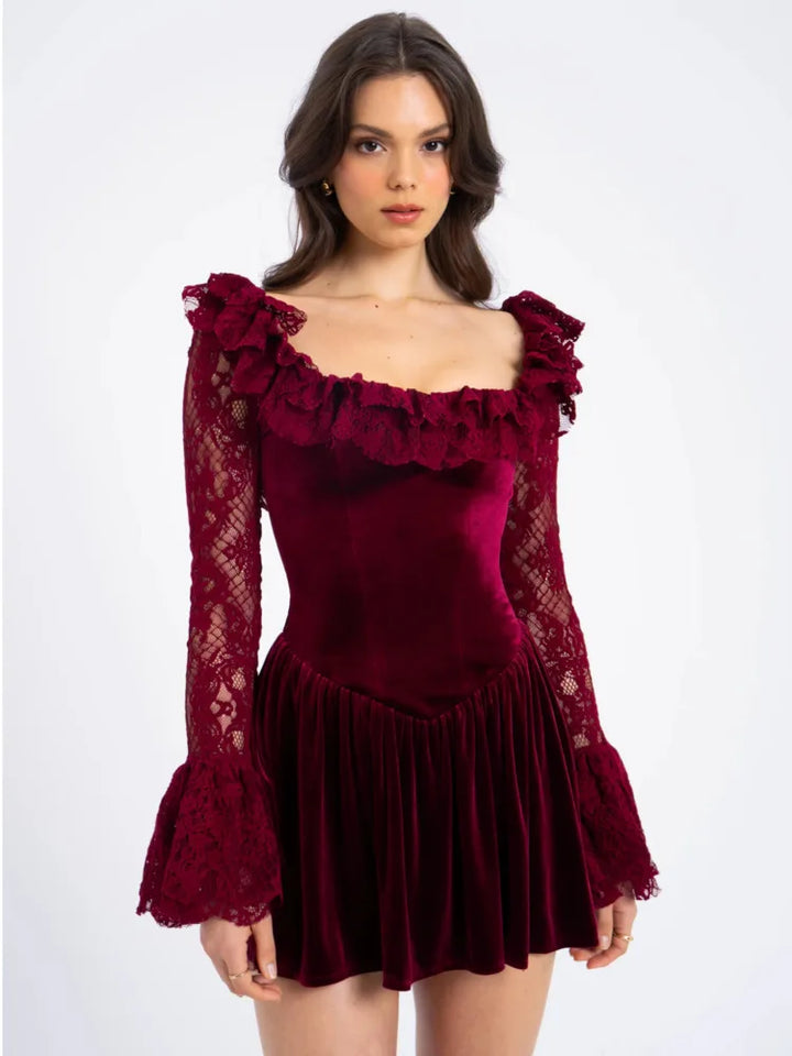 Joyce™ | Romantic velvet dress