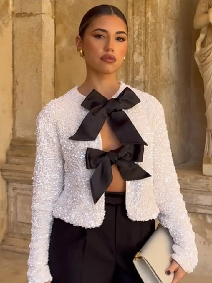 Imani™ | Glittery Bow Top
