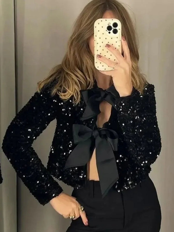 Imani™ | Glittery Bow Top