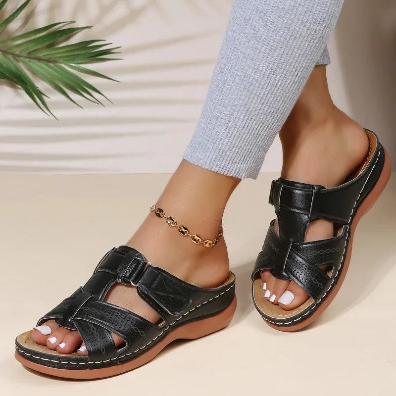 Gaia™ | Sandali ortopedici con zeppa da donna vintage