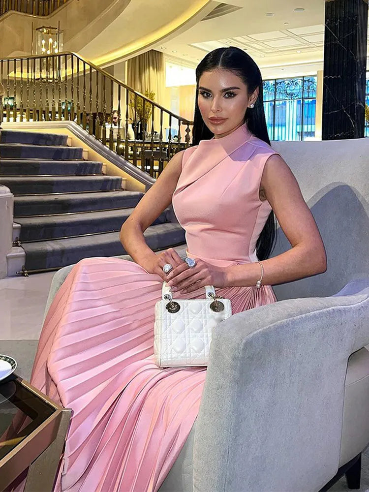 Ellison - Classy Draped Maxi Dress