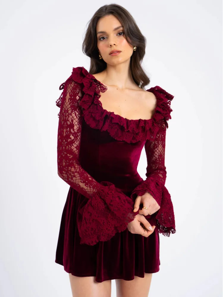 Joyce™ | Romantic velvet dress