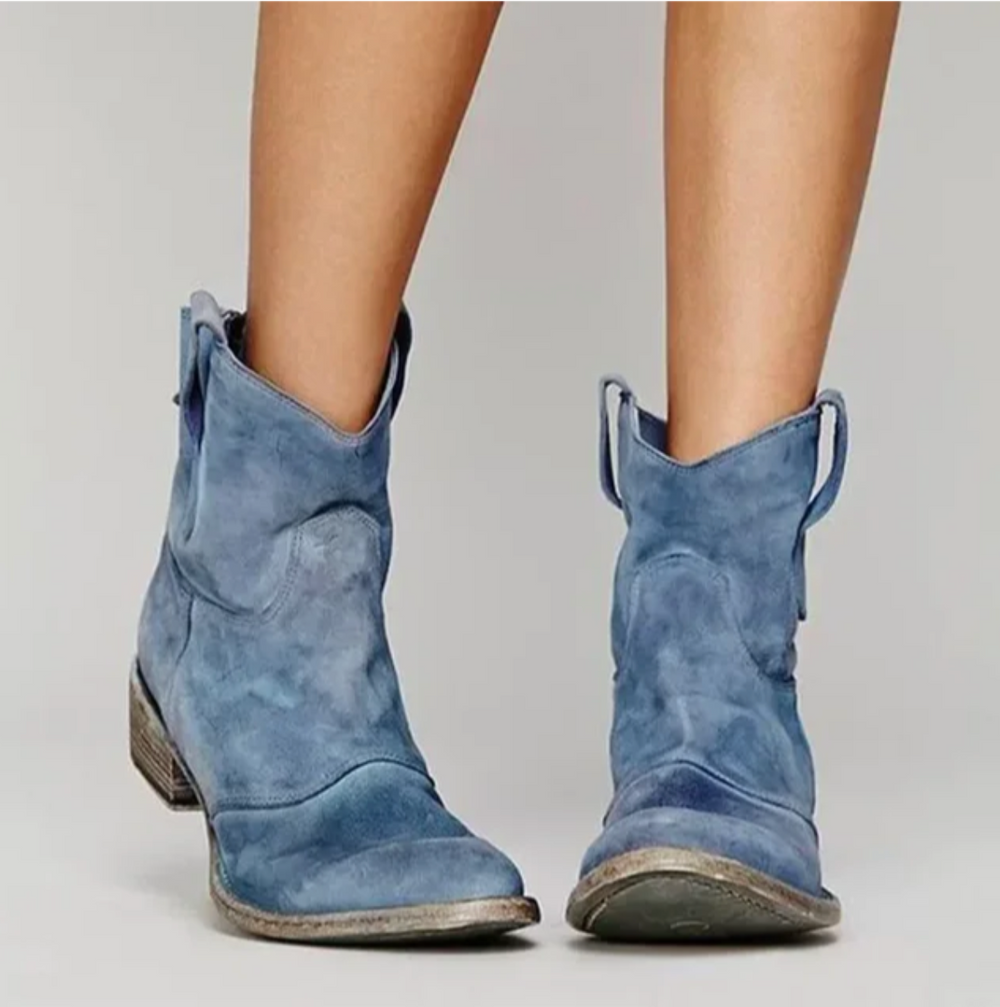 Roselle -  Suede Western boots