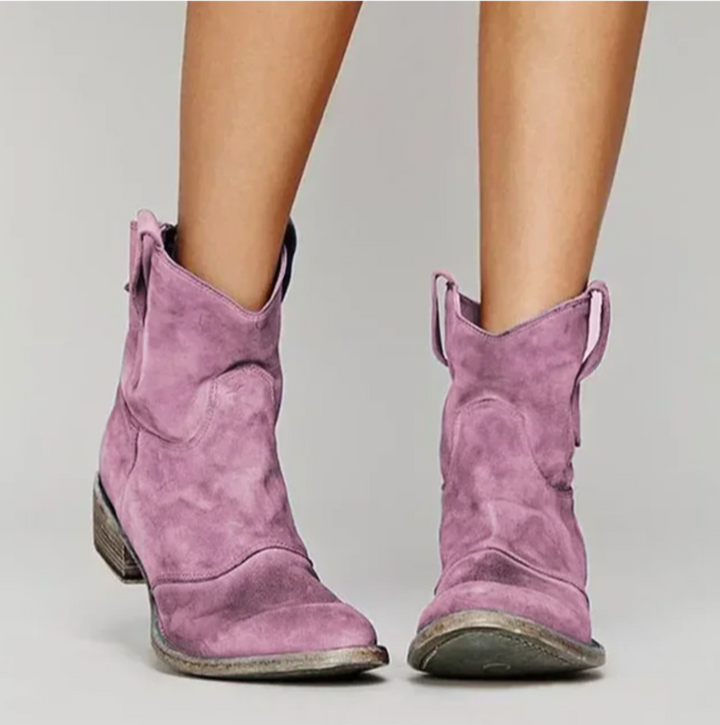Roselle -  Suede Western boots