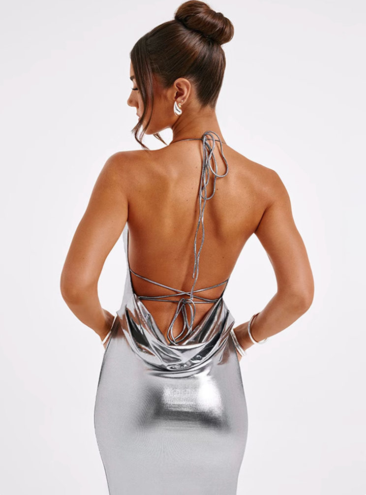 Hayden™ | Metallic maxi dress
