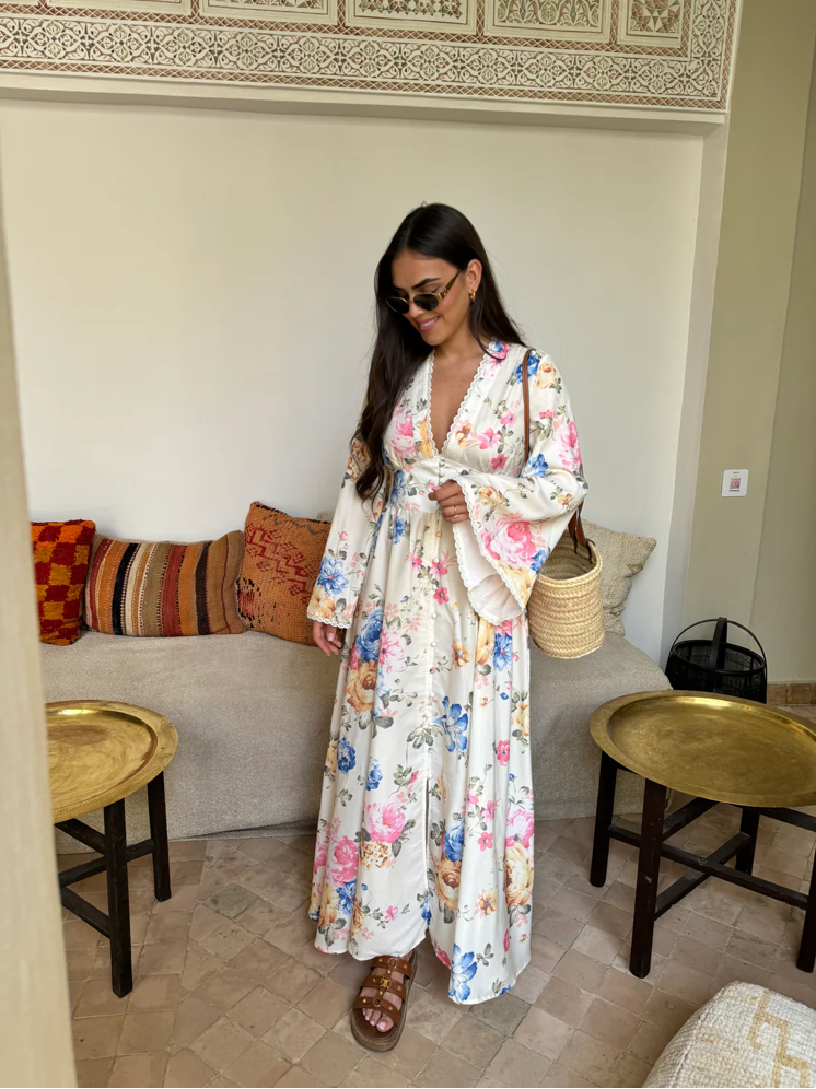 Evelina - Flower Maxi Dress