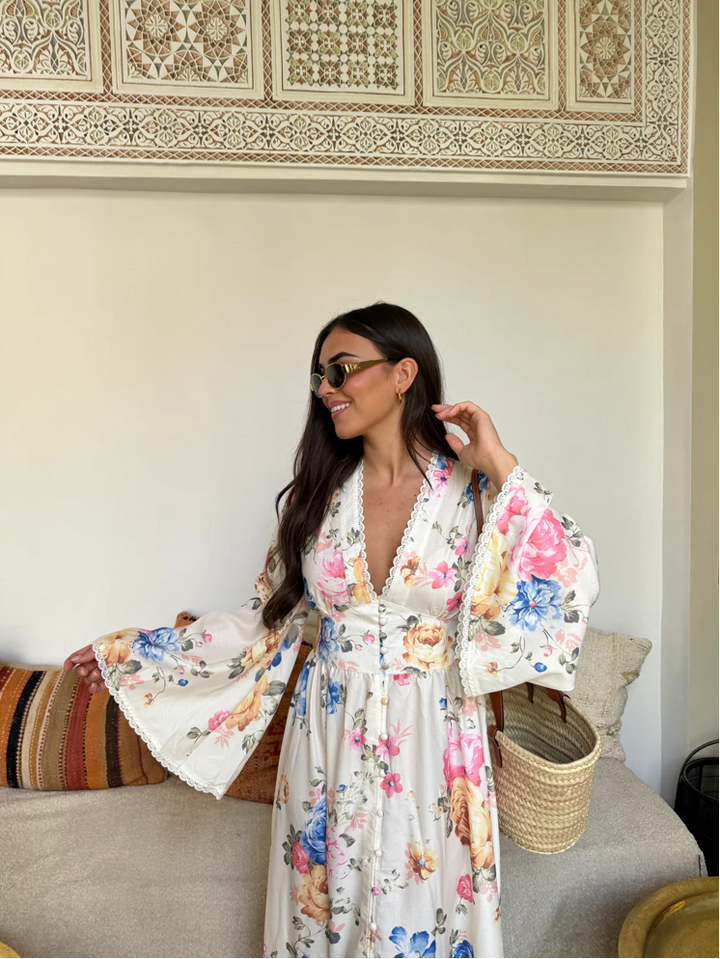 Evelina - Flower Maxi Dress