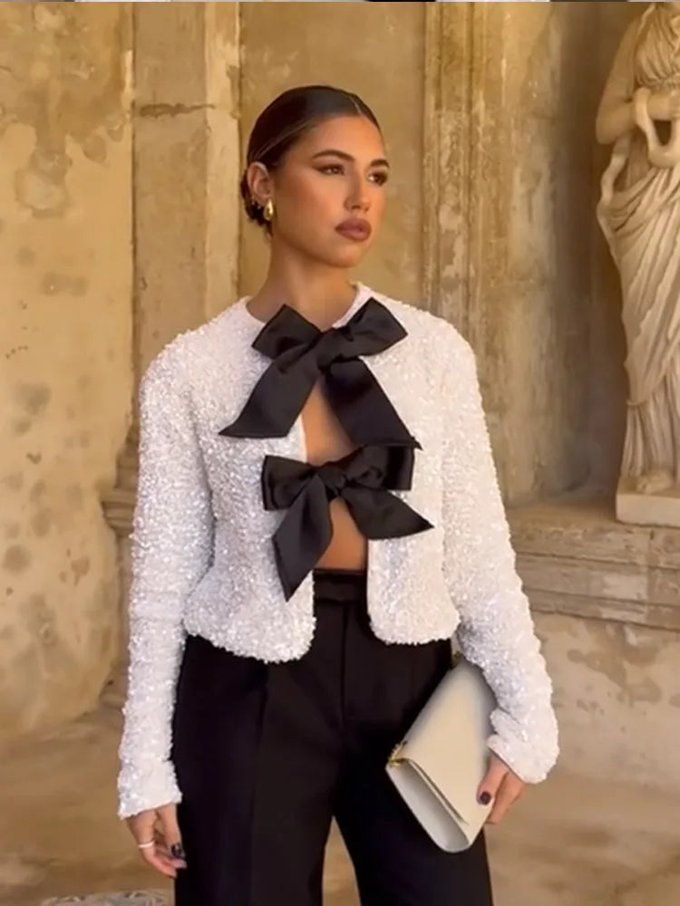 Imani™ | Glittery Bow Top