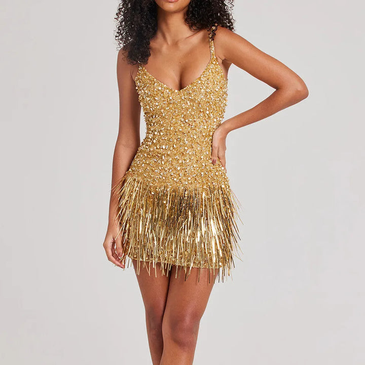 Ari™ | Iridescent fringe dress