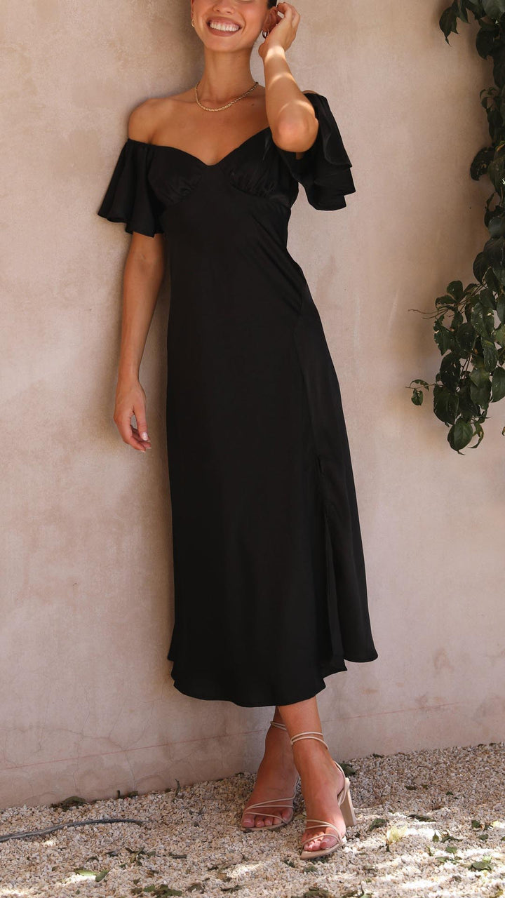 Nalani - Butterfly Sleeve Off-Shoulder Maxi Dress