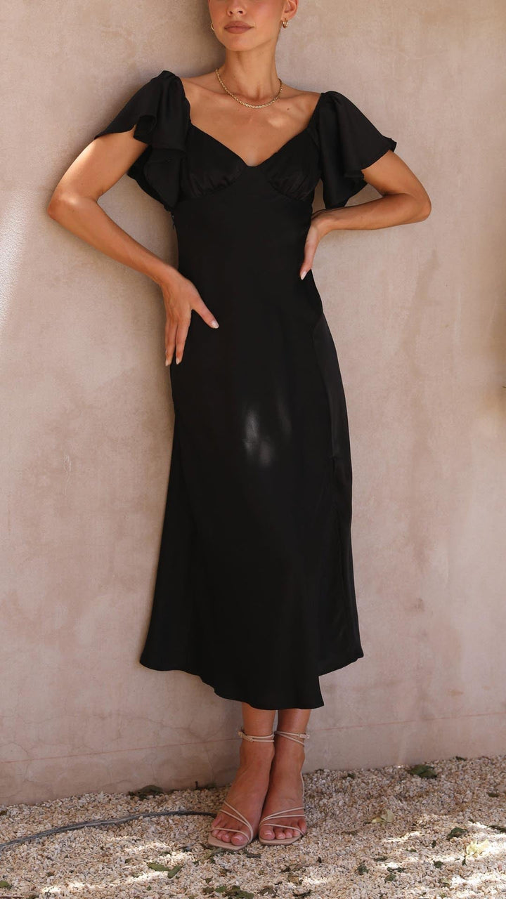 Nalani - Butterfly Sleeve Off-Shoulder Maxi Dress