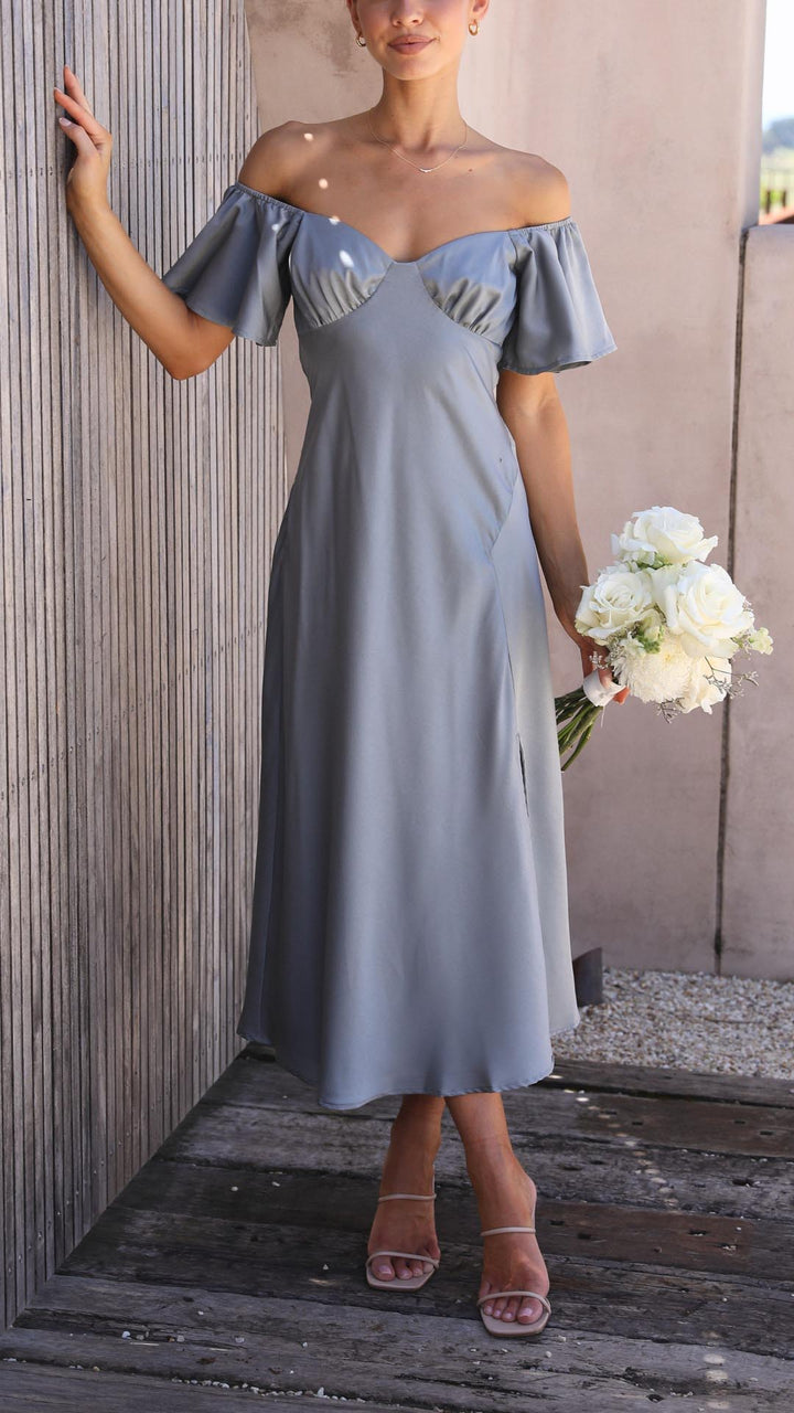 Nalani - Butterfly Sleeve Off-Shoulder Maxi Dress