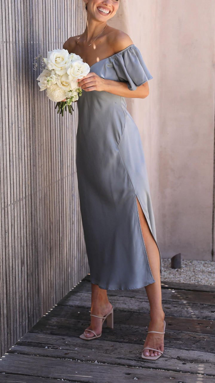 Nalani - Butterfly Sleeve Off-Shoulder Maxi Dress