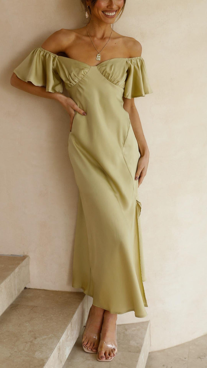 Nalani - Butterfly Sleeve Off-Shoulder Maxi Dress