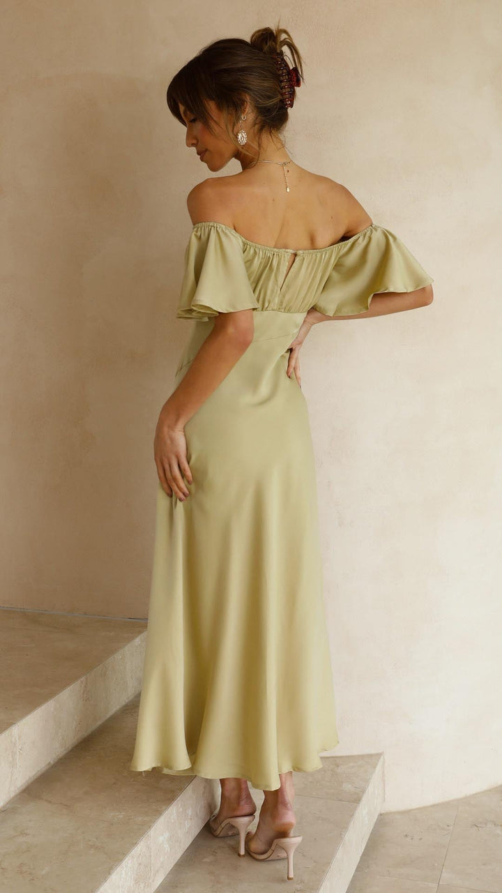 Nalani - Butterfly Sleeve Off-Shoulder Maxi Dress