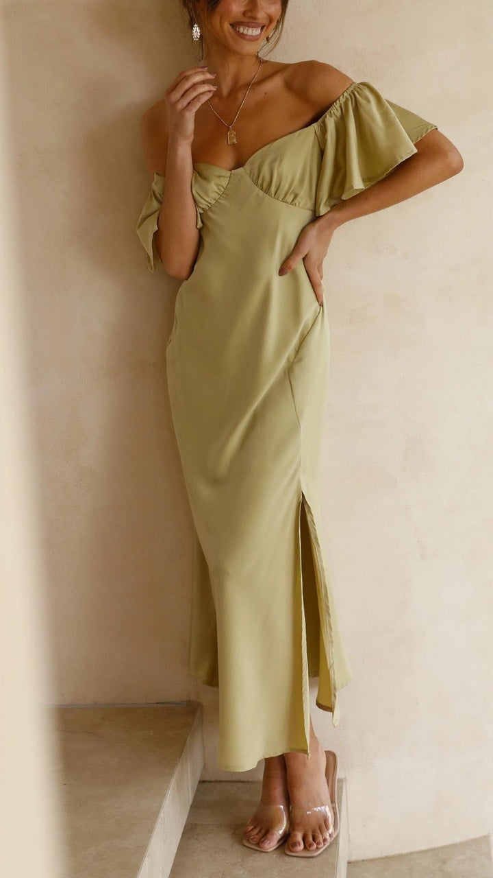 Nalani - Butterfly Sleeve Off-Shoulder Maxi Dress