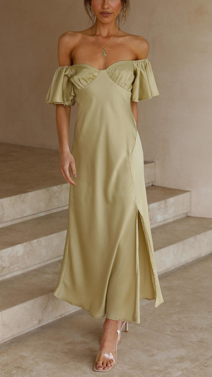 Nalani - Butterfly Sleeve Off-Shoulder Maxi Dress