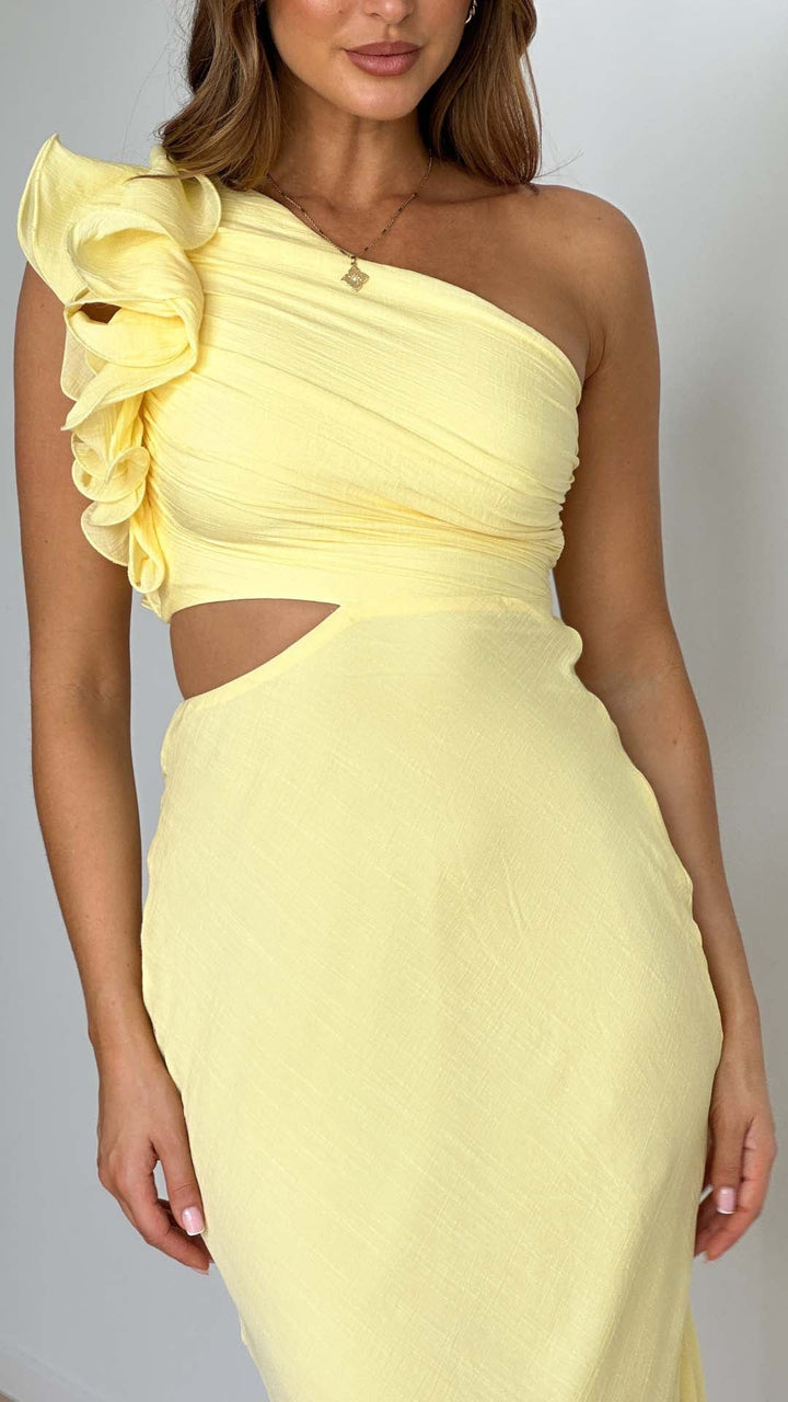 Blaire - One-Shoulder Cutout Maxi Dress