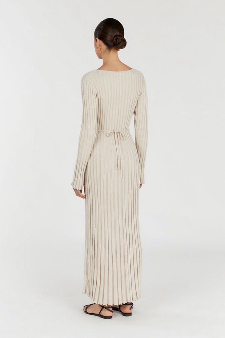 Dianara™ | V-neck knitted midi dress with sleeves (copy)