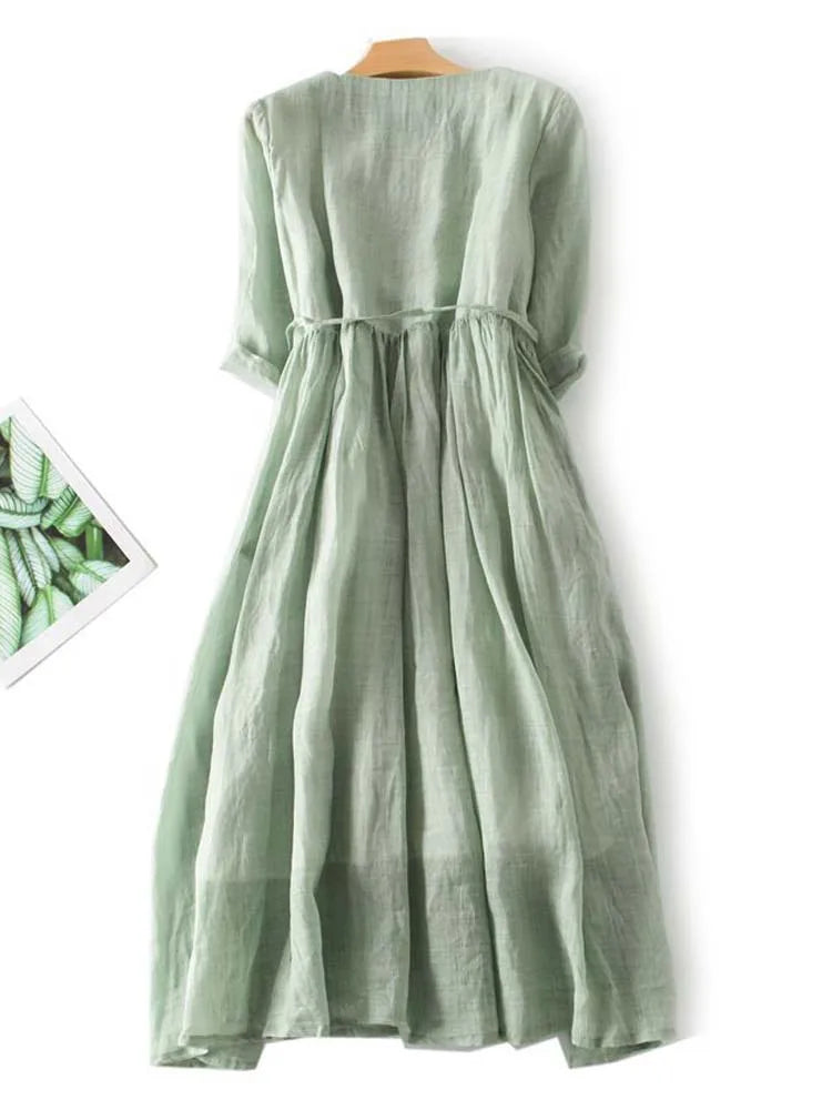 Milou - Stylish Linen Dress