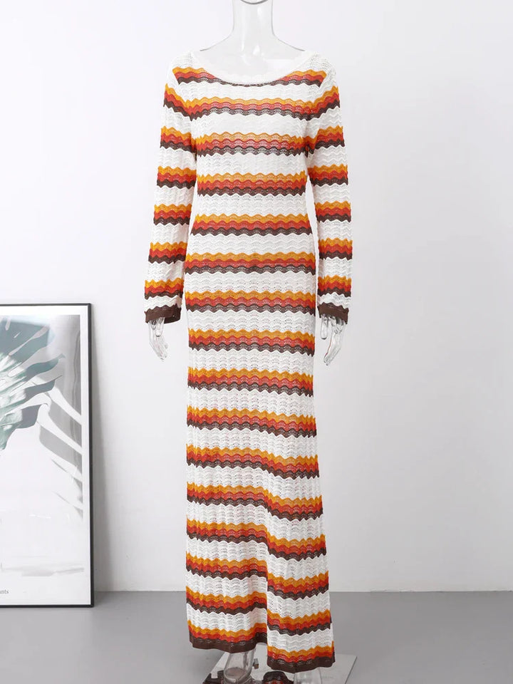 Emmia - Women's Cotton Knit Maxi Dress