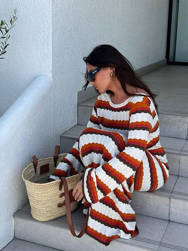 Emmia - Women's Cotton Knit Maxi Dress