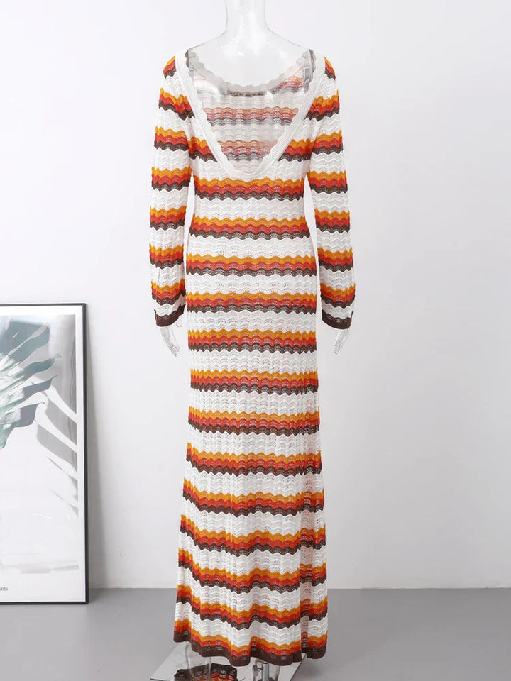 Emmia - Women's Cotton Knit Maxi Dress