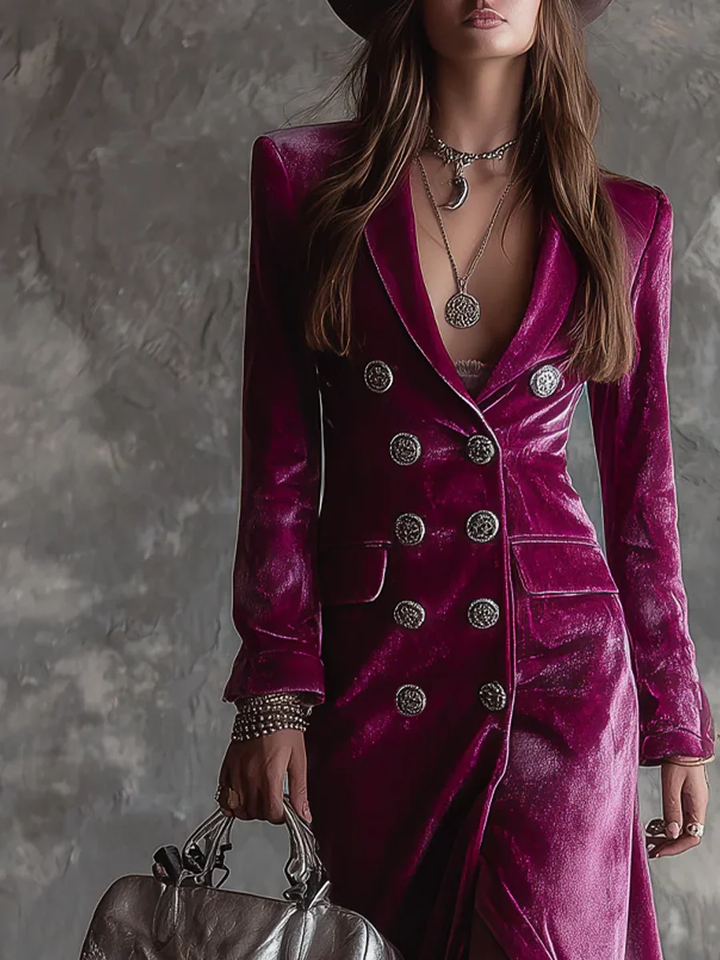 Victoria | Velvet Blazer Dress