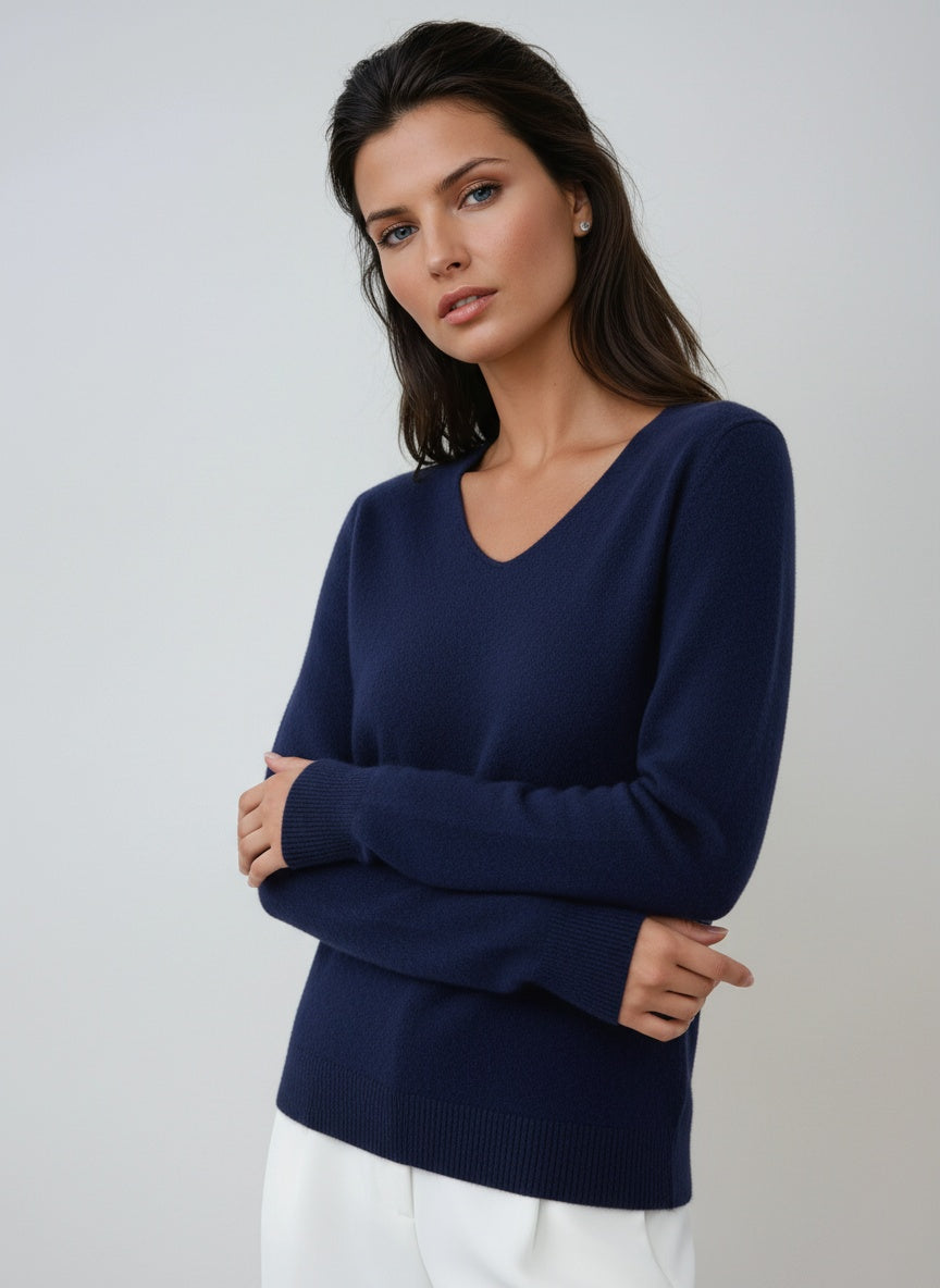 Vivienne | V-Neck Long Sleeve Sweater