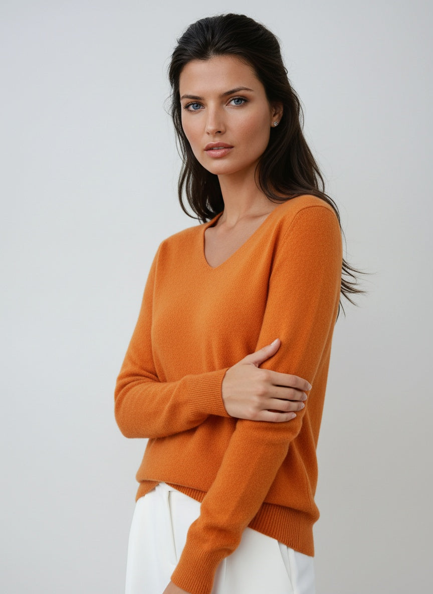 Vivienne | V-Neck Long Sleeve Sweater