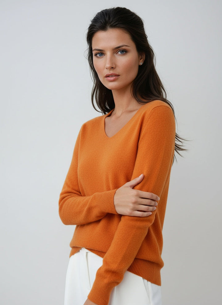 Vivienne | V-Neck Long Sleeve Sweater