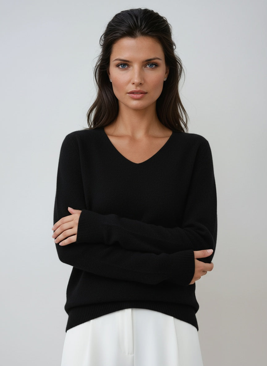 Vivienne | V-Neck Long Sleeve Sweater