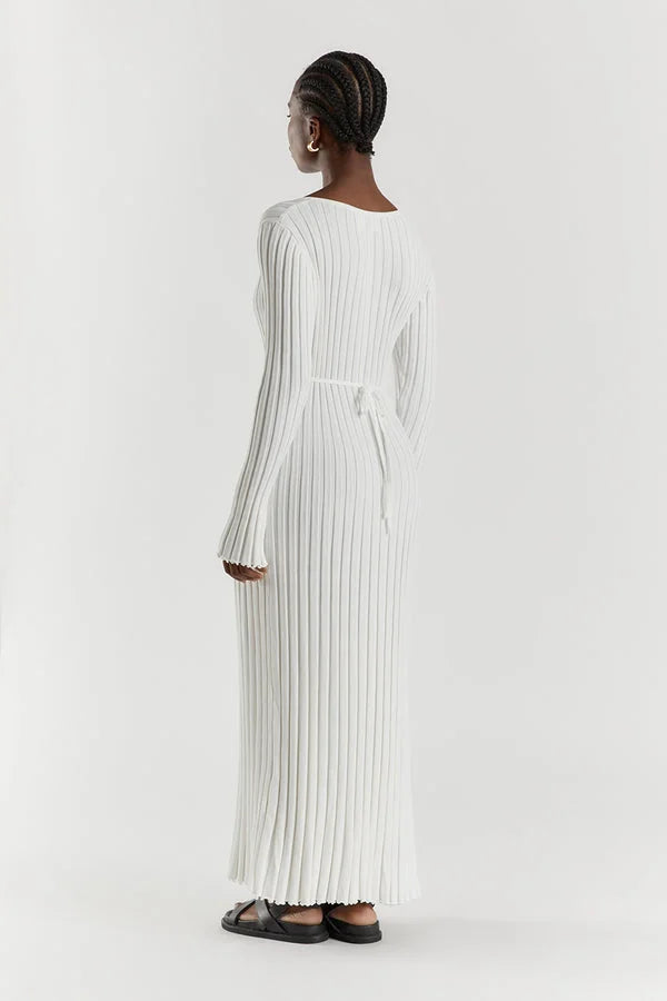 Dianara™ | V-neck knitted midi dress with sleeves (copy)