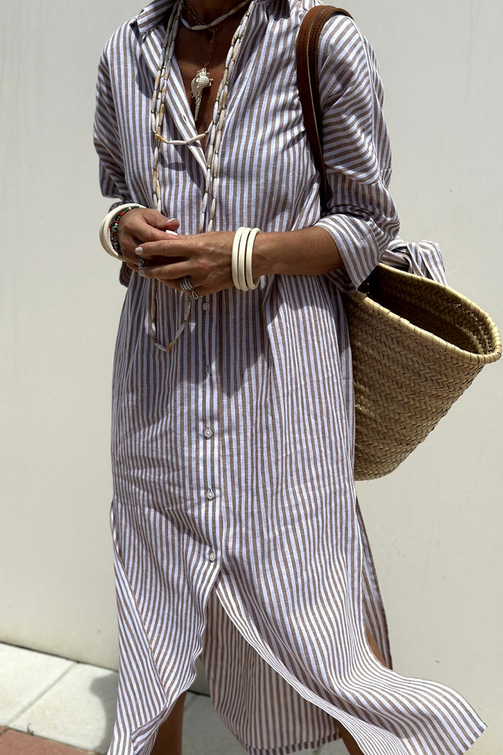 Sophia | Striped Shirt Dress