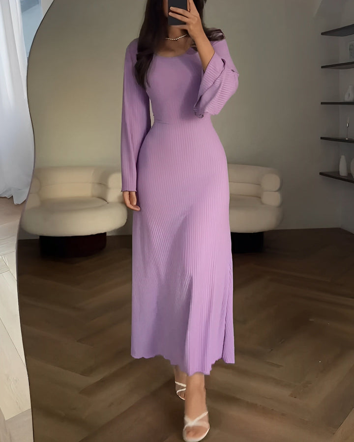 Aiah - Elegant Knitted Maxi Dress