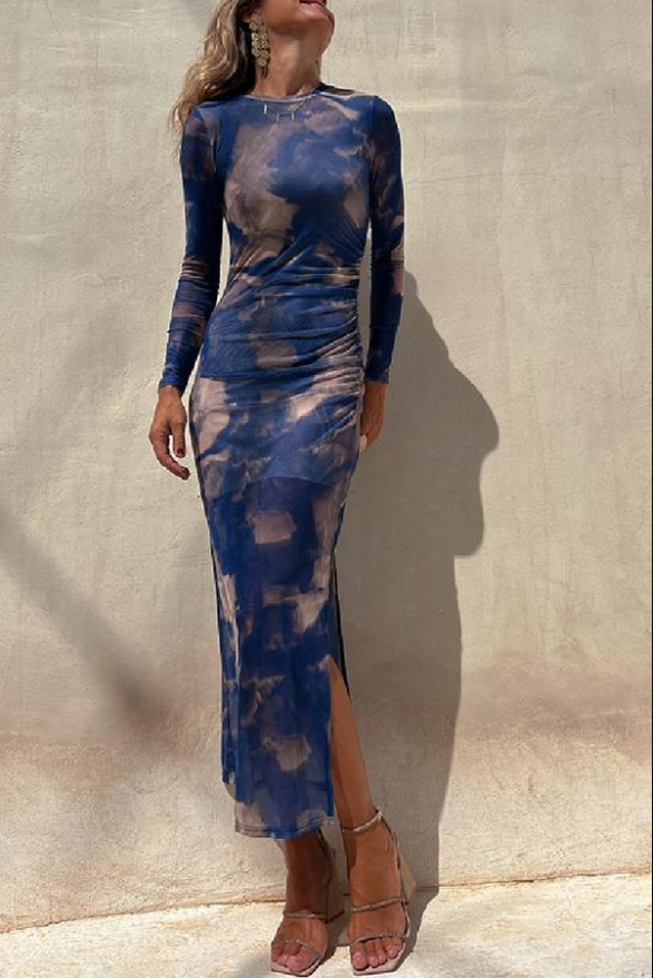 Nina™ | Mesh Long-Sleeved Dress
