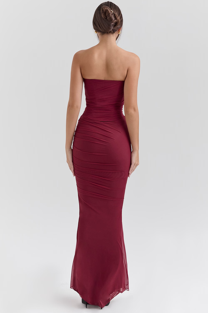 SERAPHINA - MESH CORSET MIDI DRESS