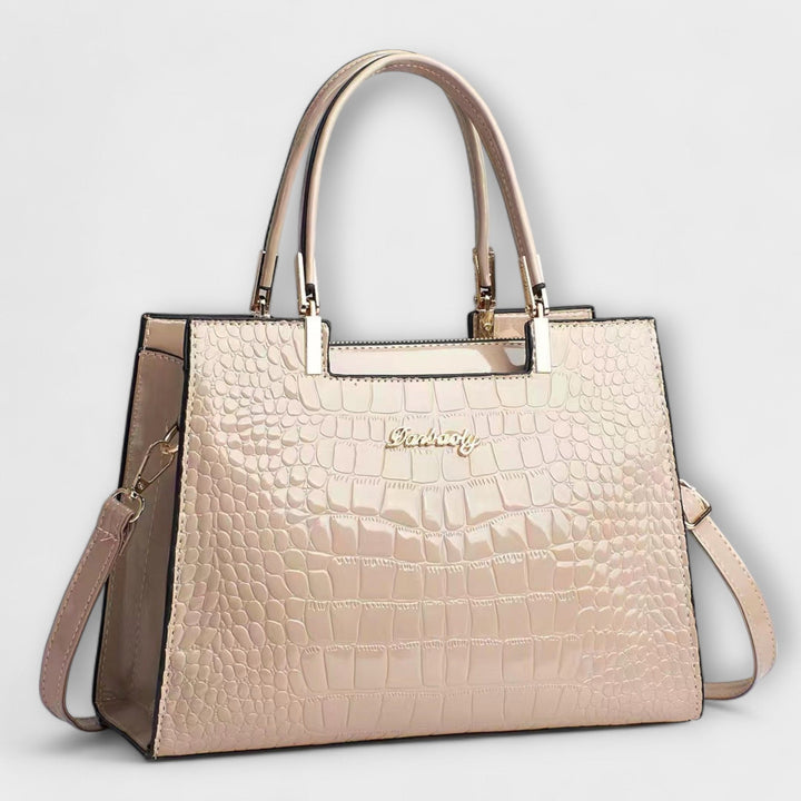 Aralune -  Shiny crocodile print handbag