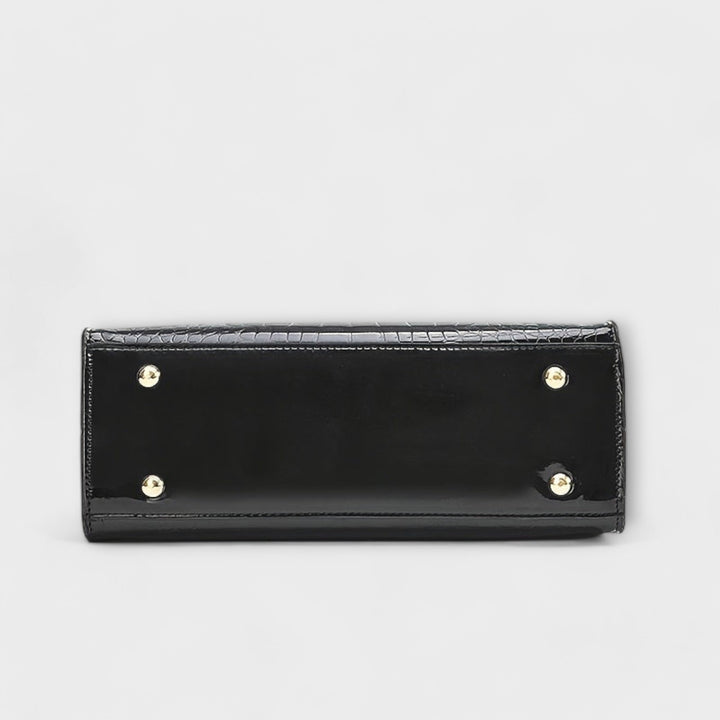 Aralune -  Shiny crocodile print handbag