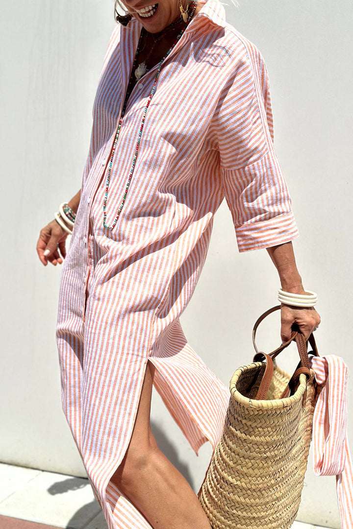 Sophia | Striped Shirt Dress