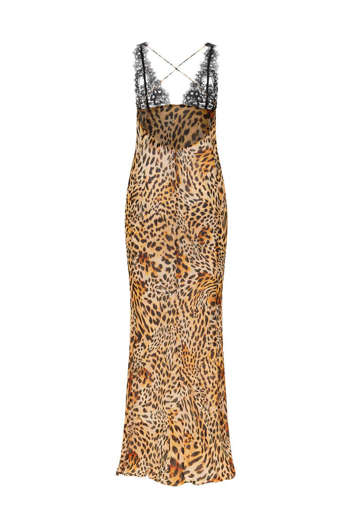 Maxi abito leopardato