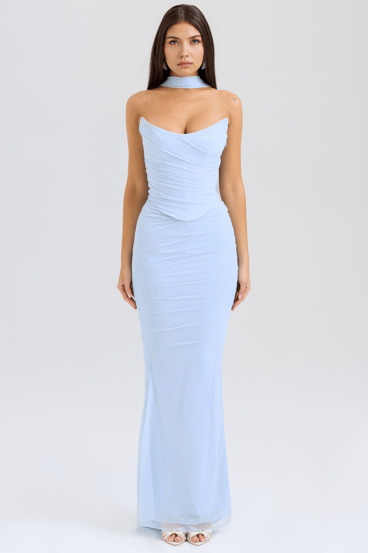SERAPHINA - MESH CORSET MIDI DRESS